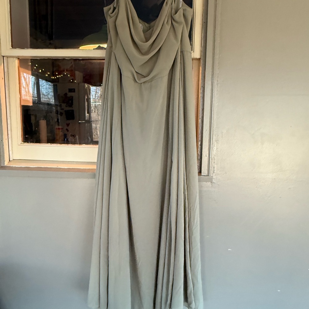 David's Bridal eucalyptus Maxi Dress